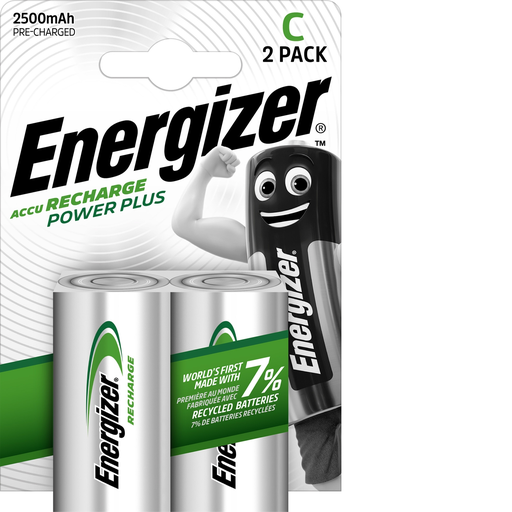 [7638900138740] ENERGIZER Pilhas Recarregáveis Power Plus C/HR14 2500 mAh, 2 unidades