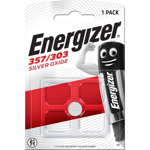 [7638900193114] ENERGIZER Pilha Botão Óxido de Prata 1,55V relógio 357/303 Unidade