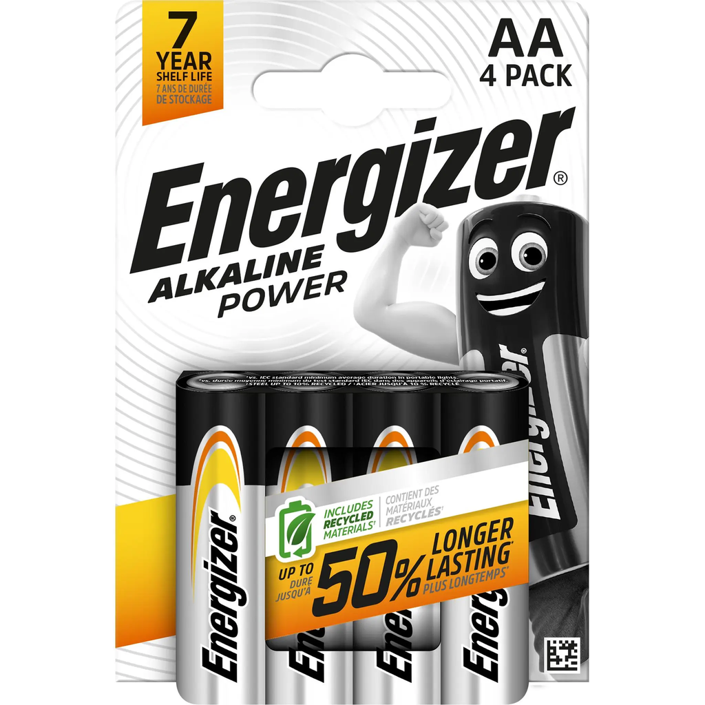 ENERGIZER Pilas Alcalinas Power LR6 (AA) - Pack de 4