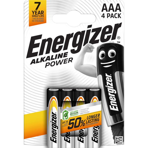 [7638900247893] ENERGIZER Pilas alcalinas Power LR03 AAA, blíster de 4