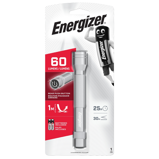 [7638900340419] ENERGIZER Metal LED Flashlight 2AA (batteries included) 1 unit