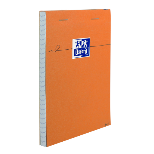 [3020121062784] OXFORD Orange Notepad A6 5mm Small Squares 80 Stapled Sheets