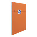 OXFORD Orange Notepad A5 5mm Grid 80 Sheets Stapled