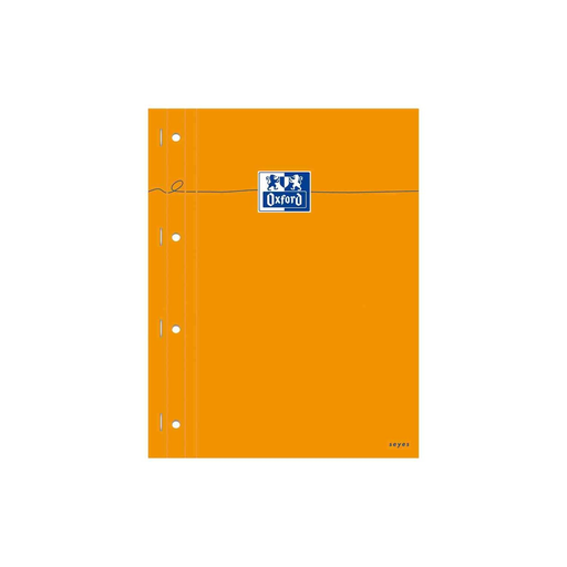 [3020121062883] OXFORD Orange Notepad 230 X 297 Seyès 80 Sheets 4 Holes