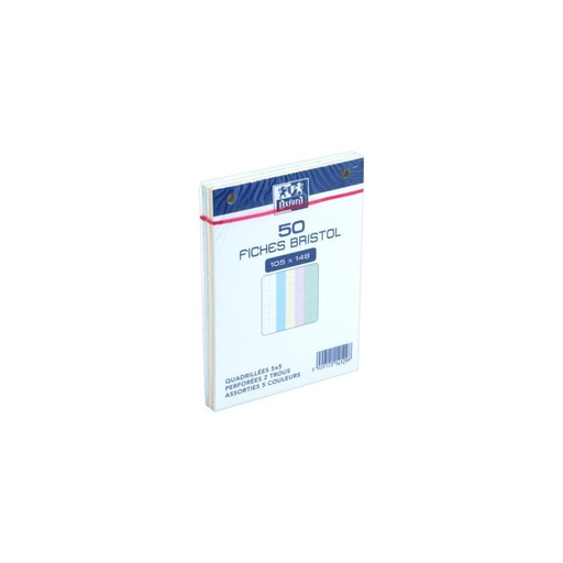 [3020121141298] OXFORD Bristol Index Cards 50S 148X105 Assorted