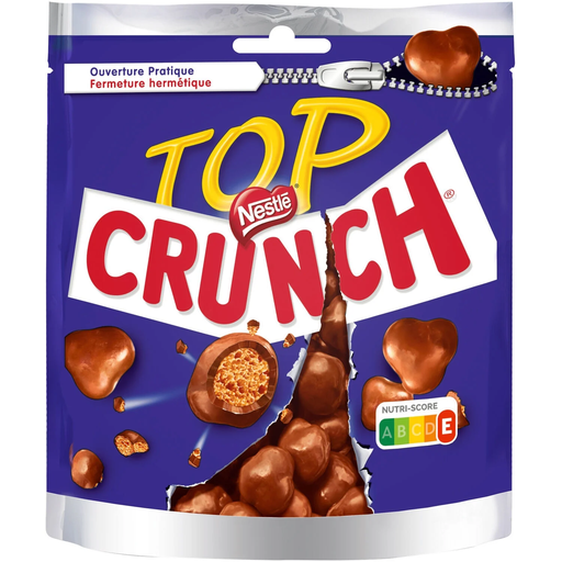 [8000300330045] CRUNCH Bombons de chocolate de leite coração de cereais estaladiços 230 g