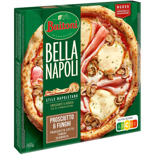 [8000300378740] BUITONI Pizza Prosciutto e Funghi Bella Napoli 415 g