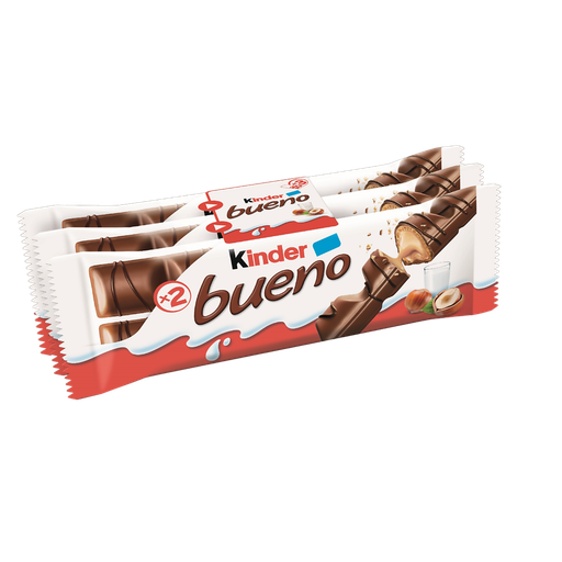 [8000500025857] KINDER Bueno Barras de chocolate com leite e avelãs 3 barras 129 g
