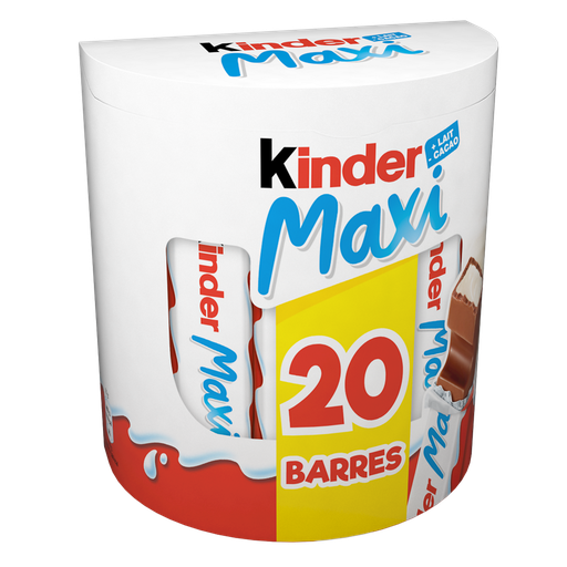 [8000500188620] KINDER Maxi Barras de chocolate com leite 20 barras 420 g