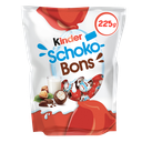 KINDER Schoko-Bons Bombons de chocolate recheados com leite e avelãs 225 g