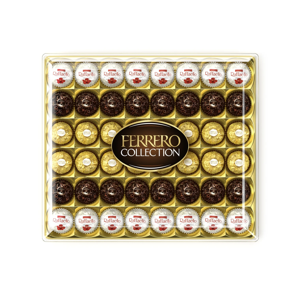 FERRERO Collection Assortiment de rochers au chocolat au lait et noisettes noix de coco et amandes et chocolat noir 48 rochers 518 g