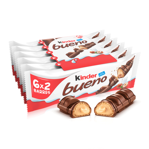 [8000500290392] KINDER Bueno Fines gaufrettes chocolat lait noisettes 258 g