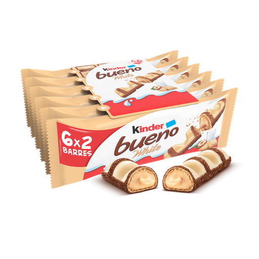 [8000500290484] KINDER Bueno White barras de chocolate branco 6x2 barras 234g