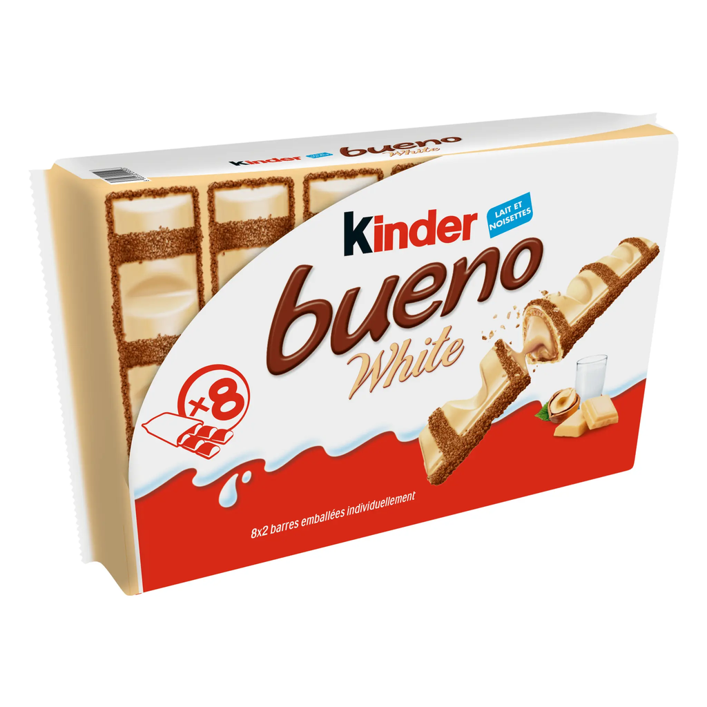 KINDER Barra de chocolate White Chocolate branco 312 g