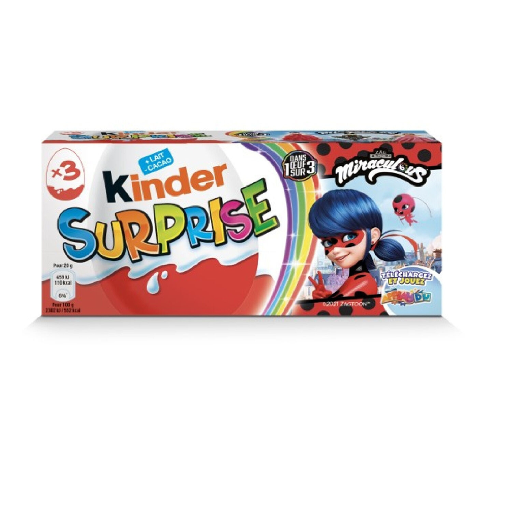 KINDER Huevos de Chocolate Surprise Niña Pitufos 3x20g
