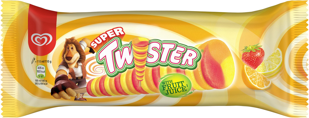 MIKO Lemon Strawberry and Orange Ice Cream Sticks 110 g