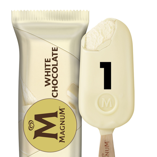 [8000920500217] MAGNUM Glace Bâtonnet Vanille Chocolat Blanc 86 g