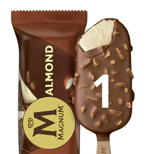[8000920500224] MAGNUM Glace Bâtonnet Vanille Chocolat et Amandes 86 g