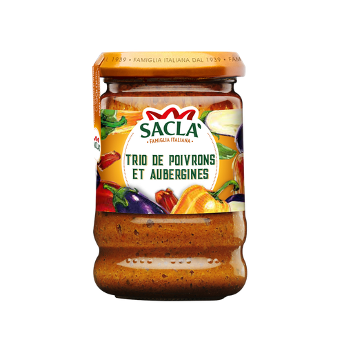 [8001060001275] SACLA Molho trio de pimentos e beringelas 190 g