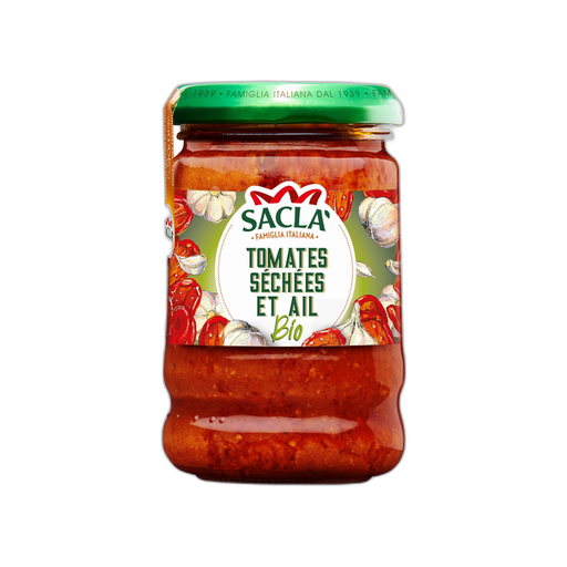 [8001060020788] SACLA Salsa bio de tomates secos y ajo sin gluten 190 g