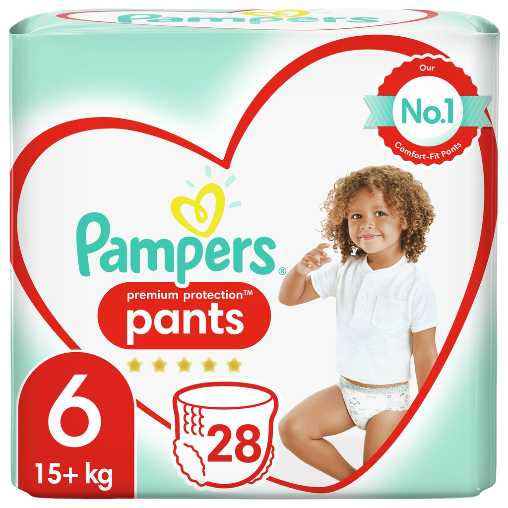 PAMPERS Fraldas-cueca Tamanho 6 15+ kg, pacote de 68