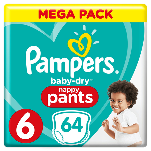 [8001090706836] PAMPERS Baby-Dry Pants Baby Diapers Size 6, 40 count