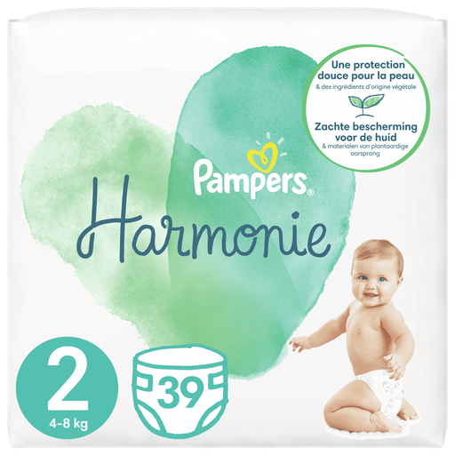[8001090933485] PAMPERS Harmonie couches taille 2 (4-8 kg) 32 couches