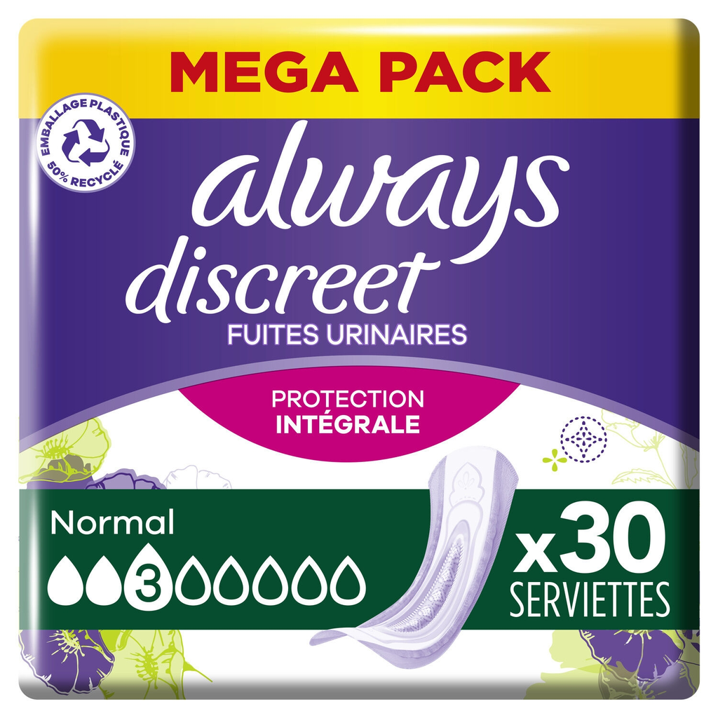 ALWAYS Discreet Normal Incontinence Pads 30 pads