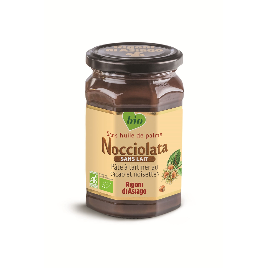 RIGONI DI ASIAGO Nocciolata Pâte à tartiner bio sans lait cacao noisettes 270 g