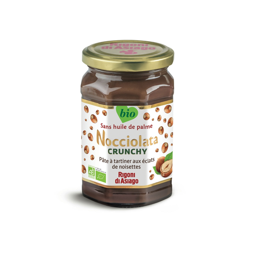 [8001505005257] RIGONI DI ASIAGO Pâte à tartiner cacao & noisettes crunchy Nocciolata Bio 270 g