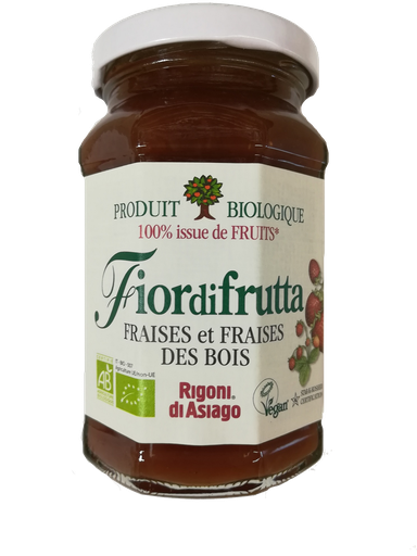 [8001505005608] RIGONI DI ASIAGO Fiordifrutta Compota de Morangos e Morangos Silvestres Bio 250 g
