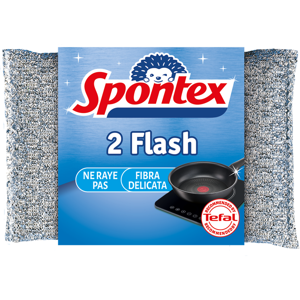 SPONTEX Non-scratch scouring sponge Flash 2 units