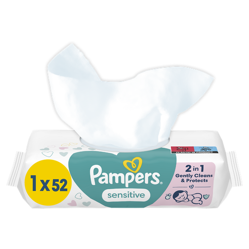 [8001841041391] PAMPERS Toallitas limpiadoras Sensitive 52 toallitas