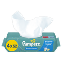 PAMPERS Fresh Clean toallitas limpiadoras para bebé 4x52 toallitas