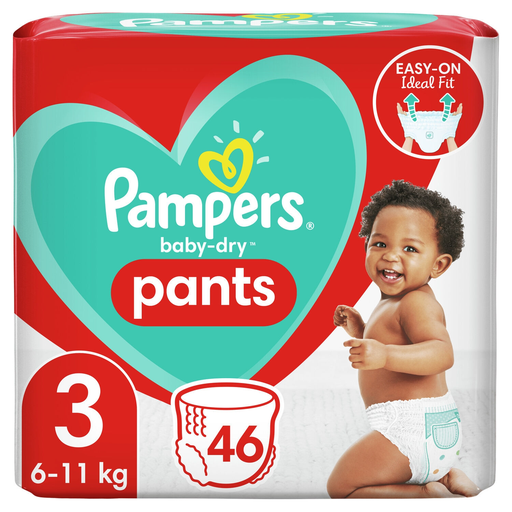 [8001841461175] PAMPERS Baby-dry pants couches-culottes taille 3, 76 couches