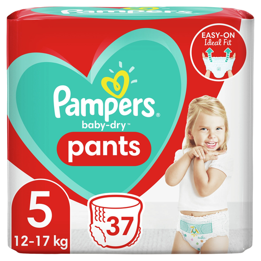 [8001841461267] PAMPERS Baby-Dry Pants Pañales-Braguita Talla 5, 37 Unidades