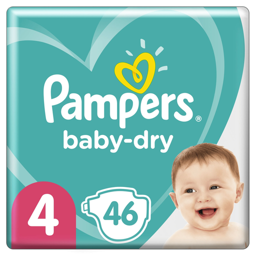 [8001841497136] PAMPERS Baby Dry Diapers Size 4 (8-16 kg) - 46 pack