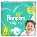 PAMPERS Couches Baby Dry Taille 6, 13-18 kg, le paquet de 33