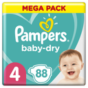 PAMPERS Baby-Dry Talla 4, 88 Pañales