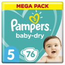 PAMPERS Fraldas Bebé Baby Dry Tamanho 5 11-16 kg, pacote de 76 fraldas