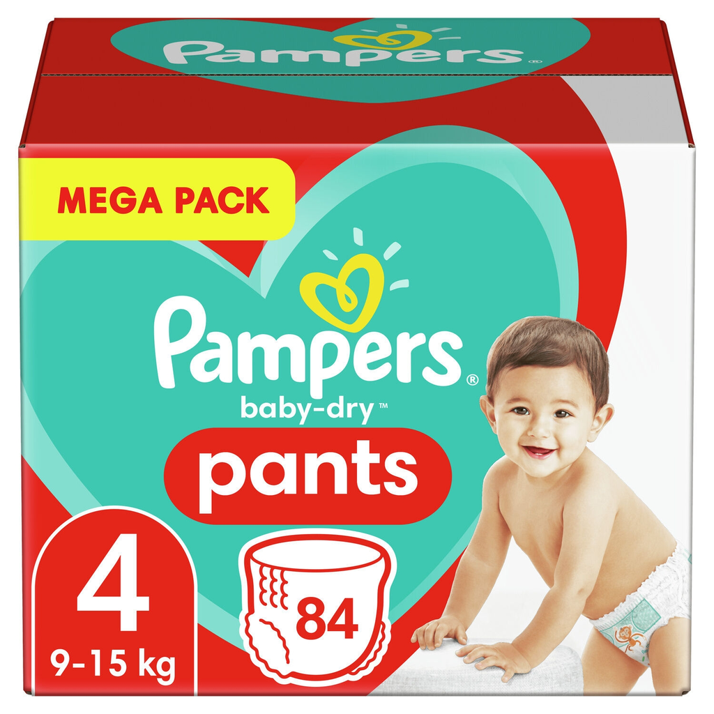PAMPERS Baby-Dry Pants size 4, 9-15 kg, pack of 84