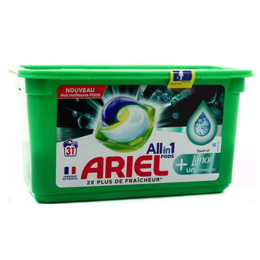 [8001841638096] ARIEL PODS Detergente Cápsulas Écodoses Lenor Unstoppables 31 Lavados