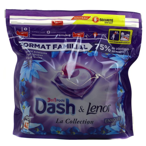 [8001841662725] DASH Laundry Capsules Envolée D'Air 3In1 42 Capsules