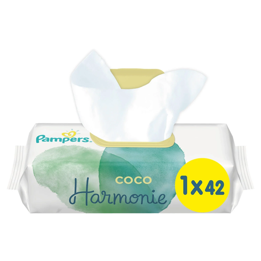 [8001841708744] PAMPERS Lingettes Bébé Harmonie Coco 42 lingettes