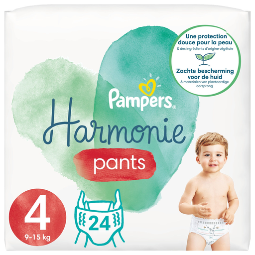 [8001841715414] PAMPERS Harmonie Nappy Pants Size 4 9 kg, 24-count pack
