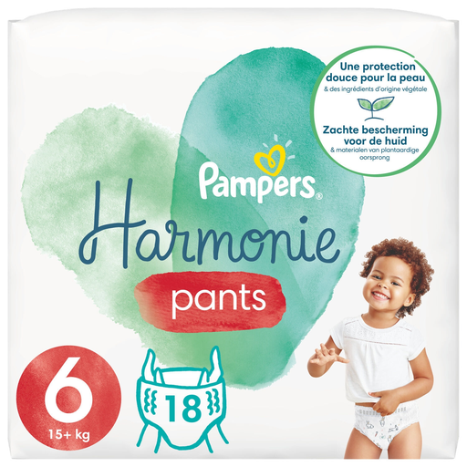 [8001841715551] PAMPERS Fraldas-Cueca Harmonie Tamanho 6 18 unidades