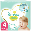 PAMPERS Fraldas Bebé Premium Protection Tamanho 4 (9-14 kg) - Pacote de 37