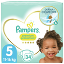 PAMPERS Couches bébé Premium Protection Taille 5, le paquet de 34 couches