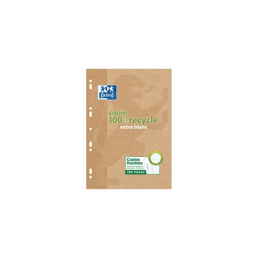 [3020126873033] OUCH Oxford Double Sheets Perforated A4 200 Pages Seyes Recycled 90g