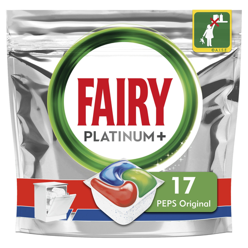 [8001841912639] FAIRY All-In-One Platinum + Original Dishwasher Capsules 17 doses